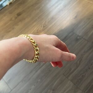curb 7mm link gold plated bracelet